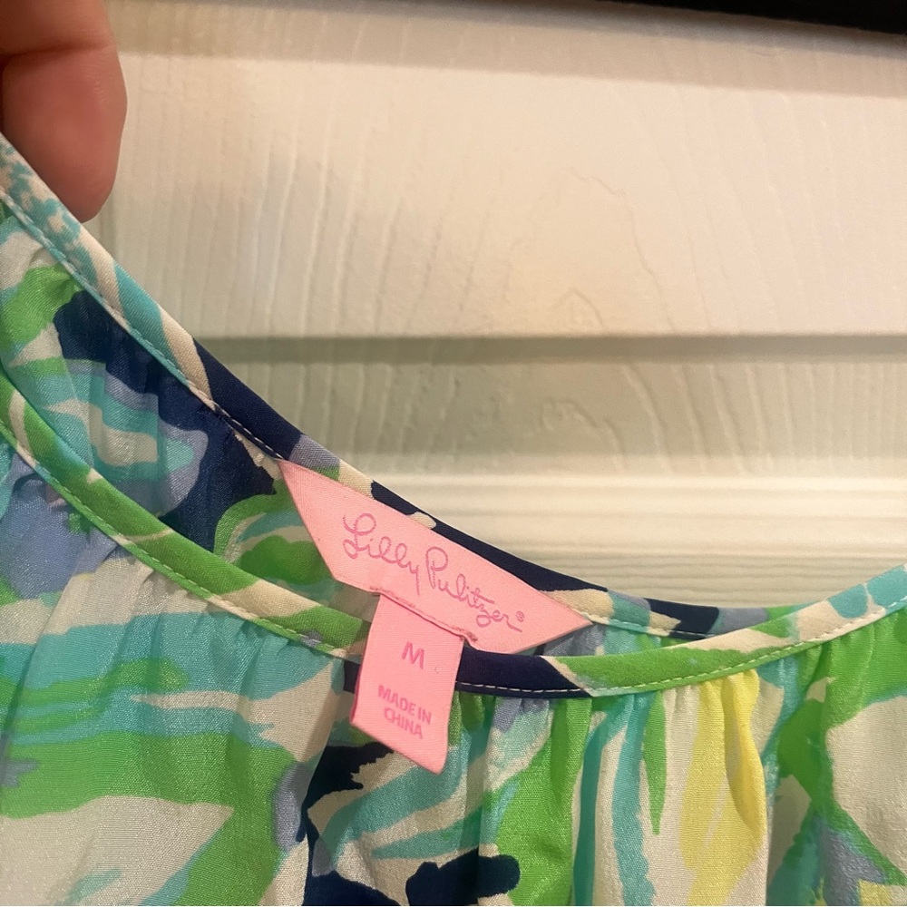 Lilly Pulitzer Alessa Off‑The‑Shoulder Dress • Tropical Multi Print • Size M - Picture 6 of 8